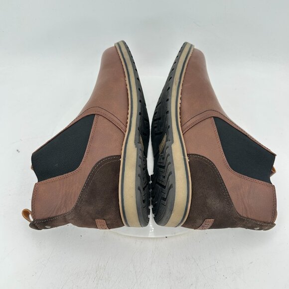 Izod Lucas Men Size 12M 1413016 Brown Leather Side Elastic Pull On Chelsea Boot - Picture 6 of 12